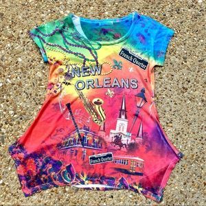 Maxi & Co New Orleans Bourbon St Colorful Top L